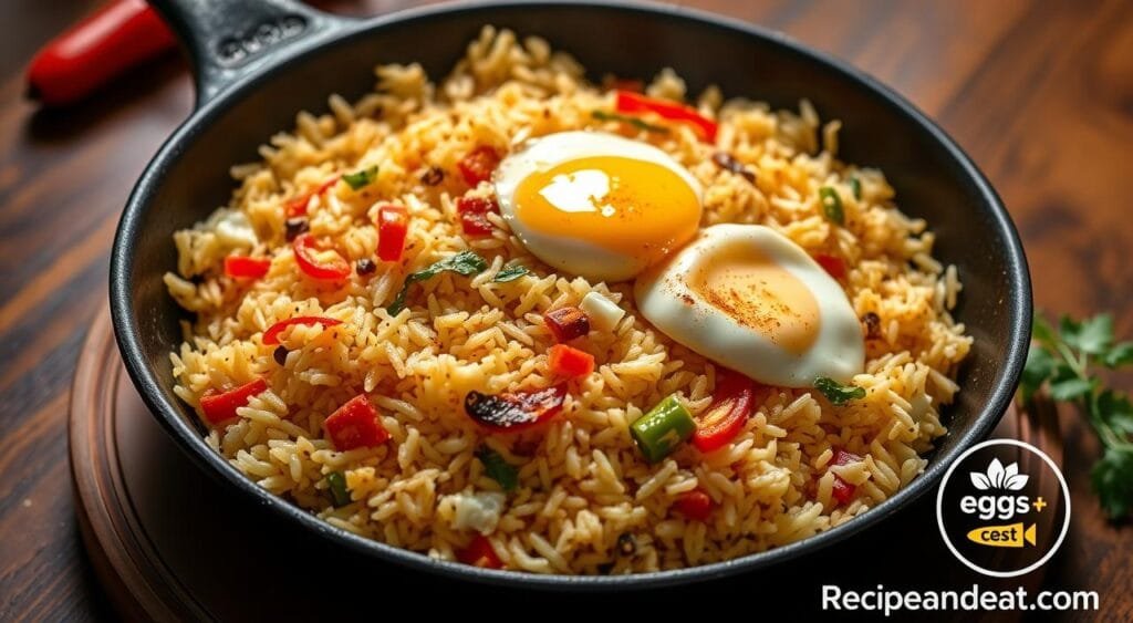 Anjappar egg fried rice dish