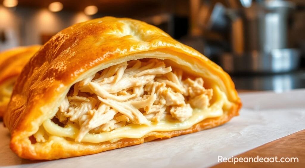 chicken and cheese jalousie pastry