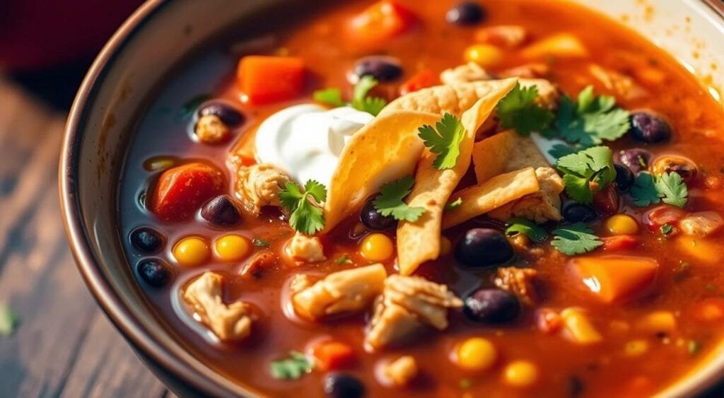 delicious chicken taco soup