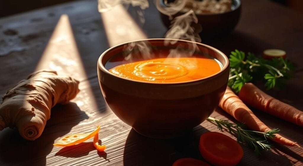 healthy carrot ginger soup