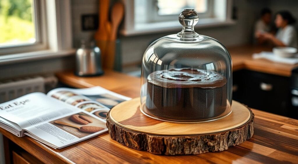 homemade chocolate cake storage