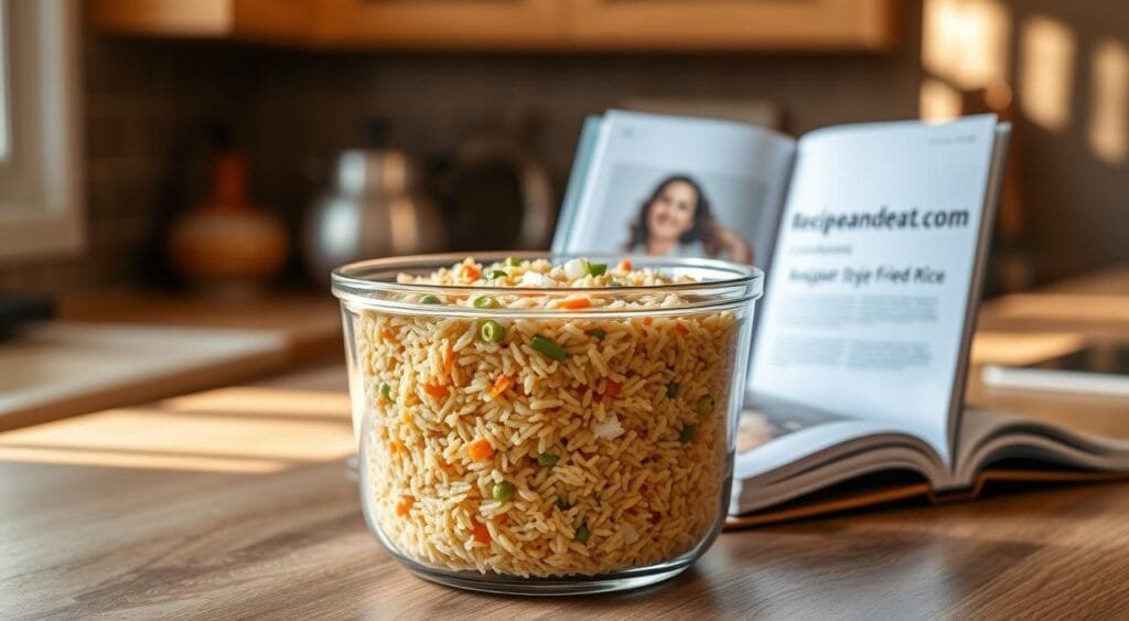 homemade egg fried rice storage