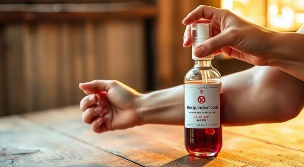 homemade mosquito spray application