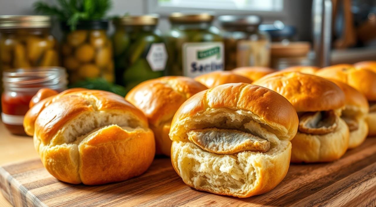 Traditional German Matjesbrötchen – Pickled Herring Sandwich